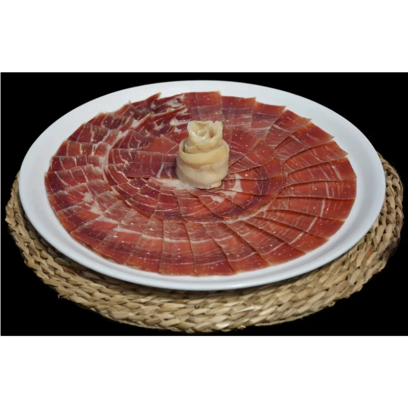 Jaras de Sierra de Gúdar Teruel Serrano Ham (350g) 2 Jaras de Sierra de Gúdar Teruel Serrano Ham displayed on a plate