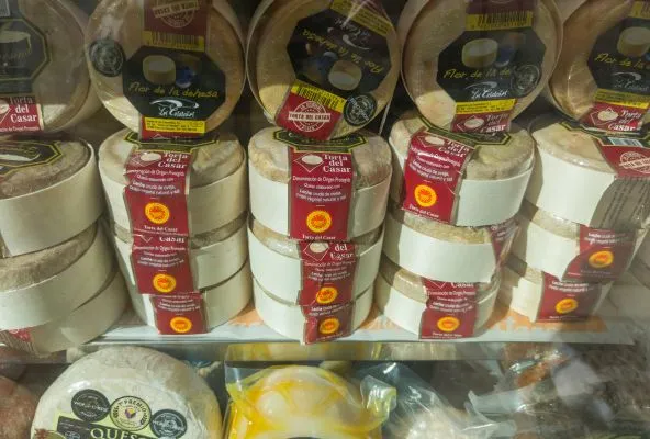 Range of Spanish gourmet cheeses