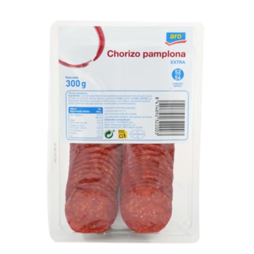 300 gram pack of aro sliced chorizo Pamplona