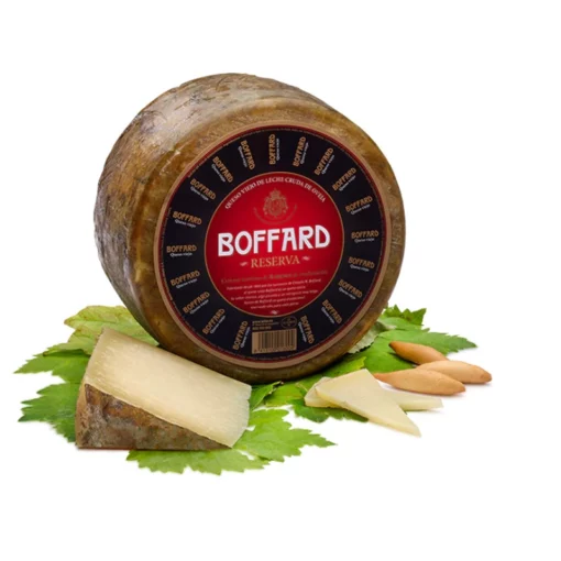 full wheel boffard aged sheep's cheese with wedges. Perfect for cheese boards or to enjoy with breadsticks