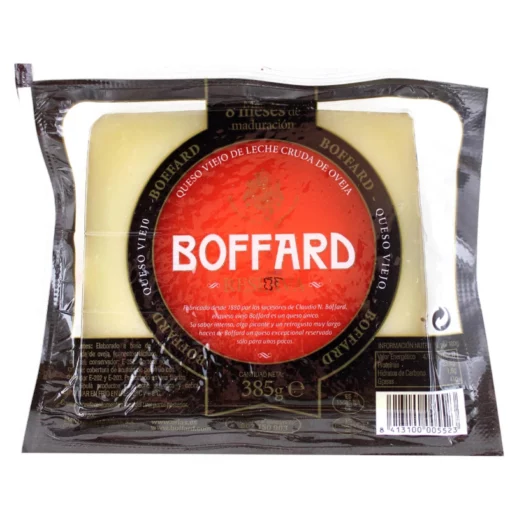 385 gram wedge of boffard aged sheep's cheese. Perfect for cheese boards or to enjoy with breadsticks