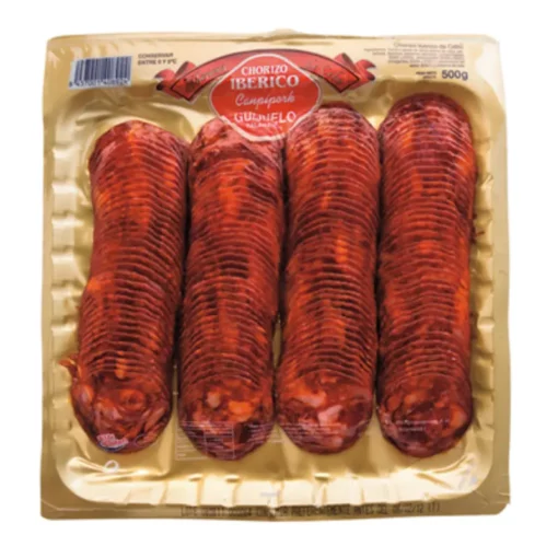 Canipork Iberian chorizo cebo packed. 500 grams