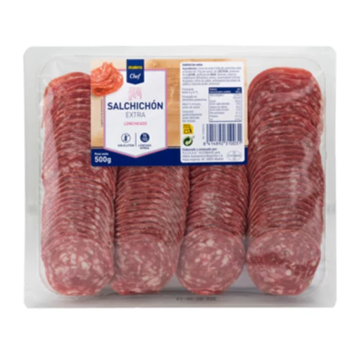 Makro Chef Salchichón extra slices packed. 500 grams