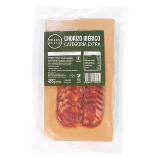 iberian chorizo extra from prado bello. a premium quality cured spanish chorizo. 1.1 kilos
