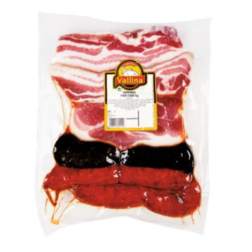 Vallina pack of morcilla, pancetta and chorizo to make asturian fabado. 1.5 kilos