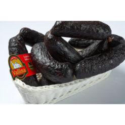 Vallina Asturian blood sausage in a white basket