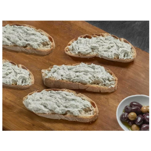 TGT cabrales spreadable cheese on bread canapes