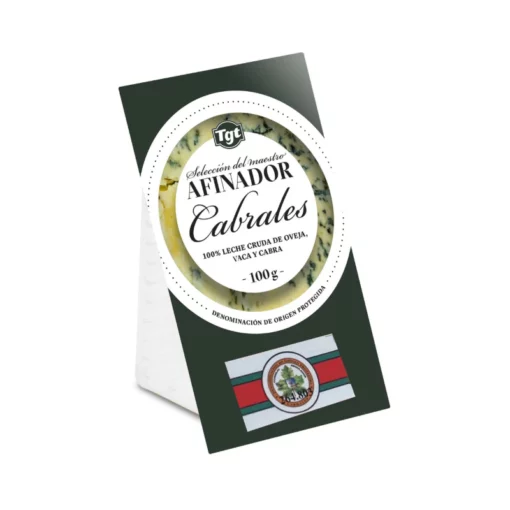 Wedge of Master tuner's selection cabrales cheese. 100 grams