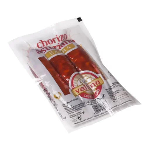 Vallina asturian chorizo full pieces packed. 250 grams