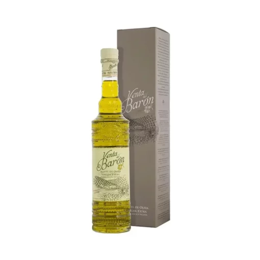 Venta del Barón-coupage extra virgin olive oil with bottle outside box. 500ml