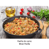 A meat paella dish with la fallera rice