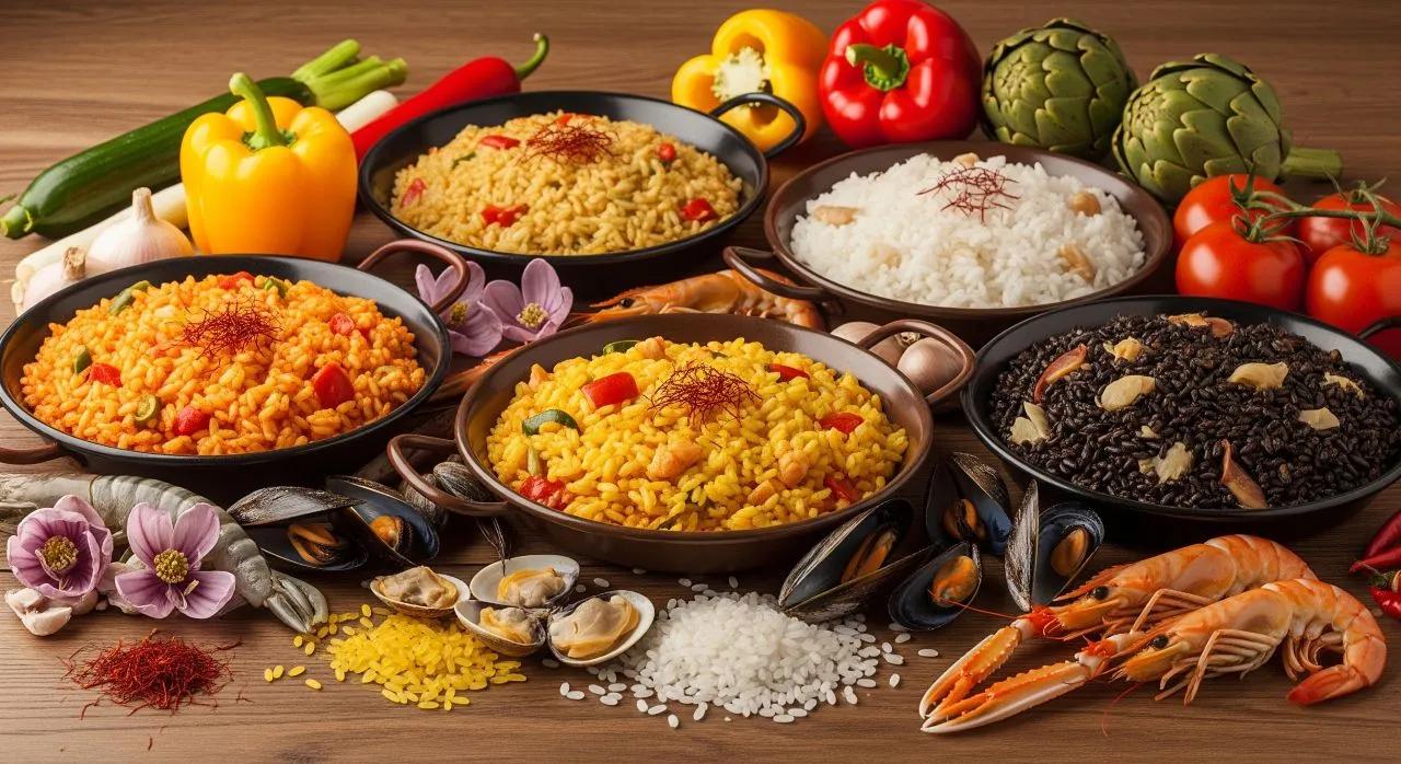 Various spanish rice dishes