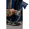 Cinco Jotas Iberian Ham Shoulder on a ham support partially carved