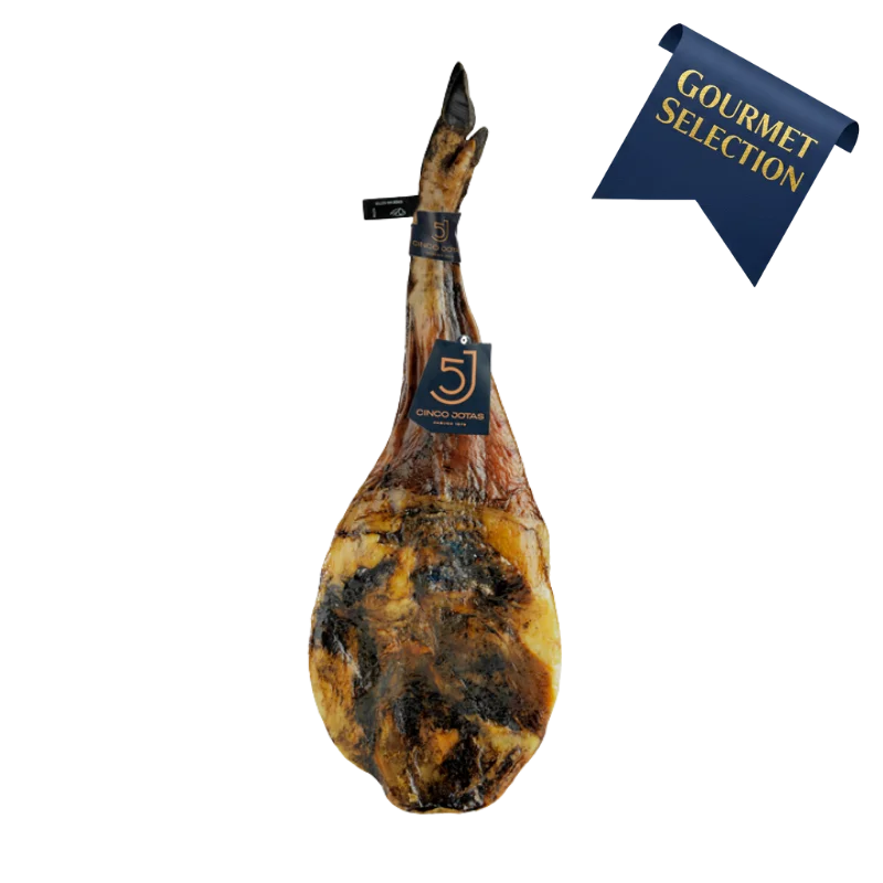 (5J) Cinco Jotas Jamon Iberico Ham Shoulder (5.2Kg) 2 Cinco Jotas Iberian Bellota Ham Shoulder being carved