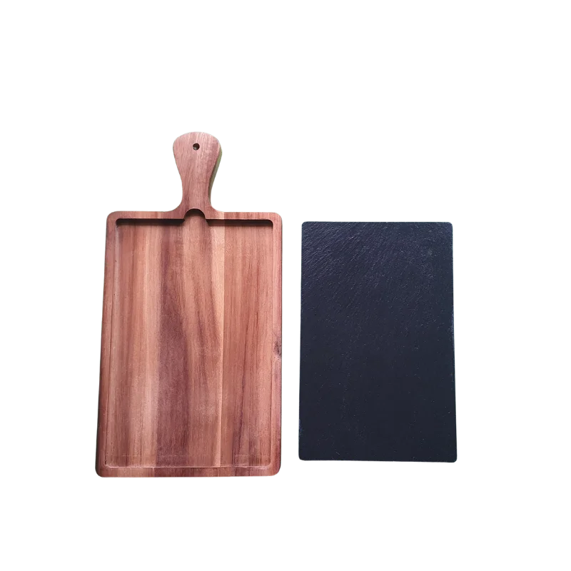 Acacia Wood & Slate Charcuterie Board 2 Acacia Wood & Slate Charcuterie Board - Image 2