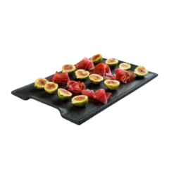 All Slate Serving Board with Curved Handles with tapas
