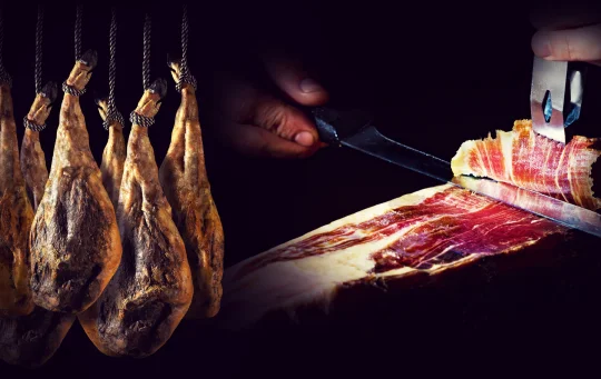 Iberian ham in Ireland - sliced and whole pieces