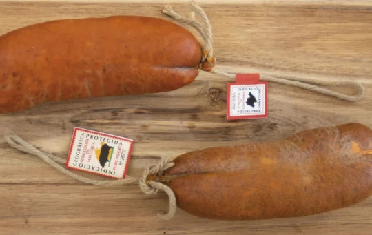 Two pieces sobrasada mallorca on board - Buy sobrasada in Ireland